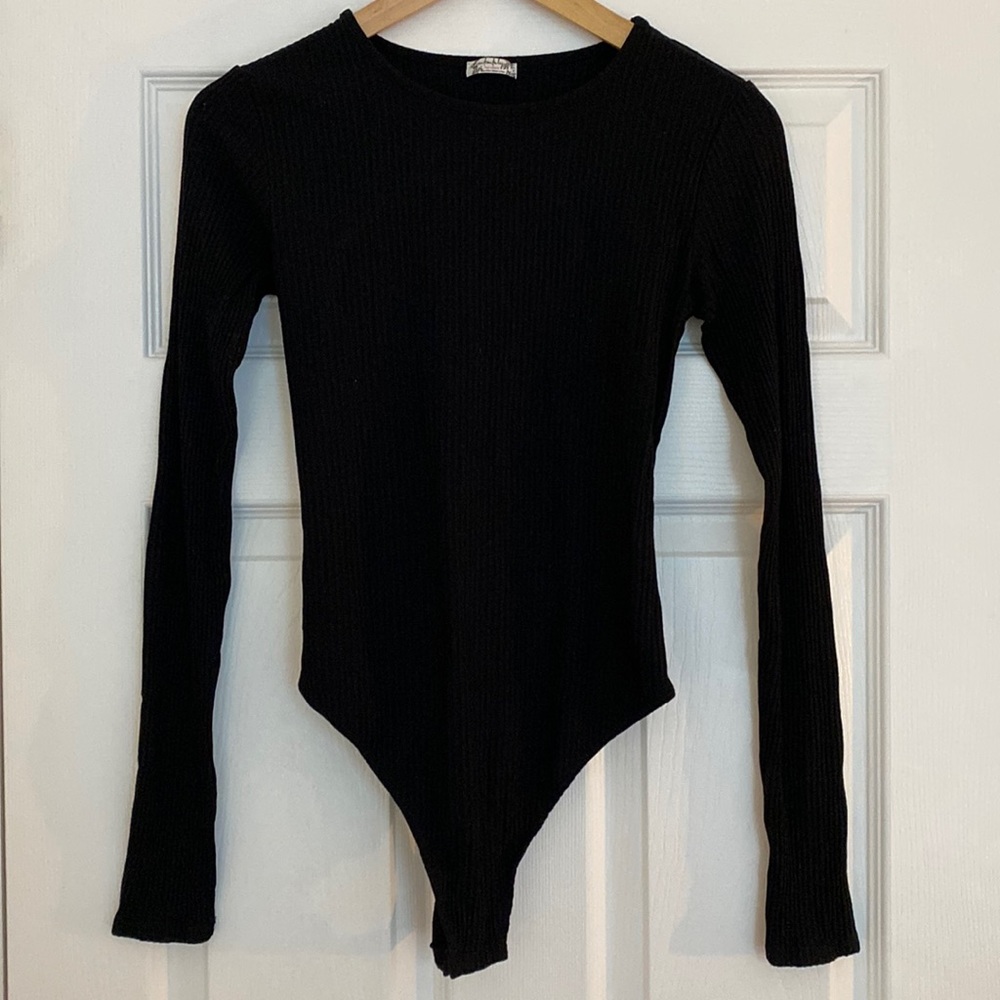 Free People open-back ribbed bodysuit